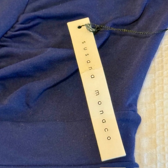 NWT Susana Monaco Navy Blue Dress Size Medium - Picture 6 of 10